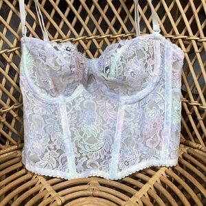 Vtg Faber  made in Italy corset size small cotton candy cottage core